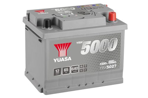 Yuasa Silver High Performance SMF YBX5027 akkumulátor, 12V 65Ah 640A J+ EU, magas