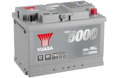 Yuasa Silver High Performance SMF YBX5096 akkumulátor, 12V 80Ah 740A J+ EU, magas