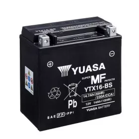   Yuasa AGM YTX16-BS motorkerékpár akkumulátor, 12V 14,7AH 230A B+