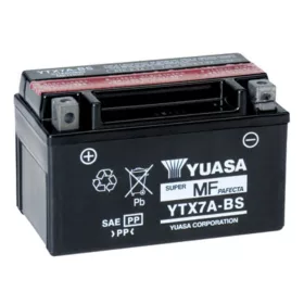   Yuasa AGM YTX7A-BS motorkerékpár akkumulátor, 12V 6,3Ah 105A B+