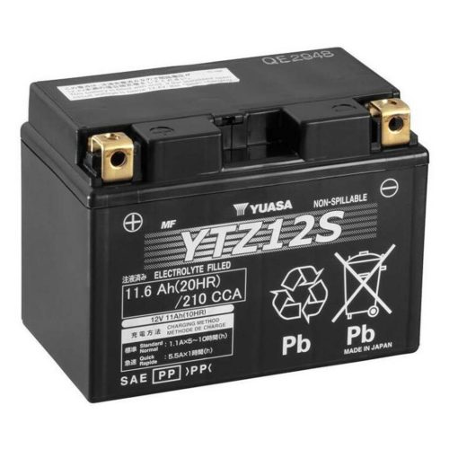 Yuasa AGM YTZ12S motorkerékpár akkumulátor, 12V 11AH 210A B+